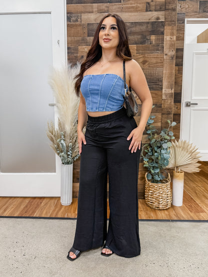 Dana Elastic Waistband Loose Fit Pants