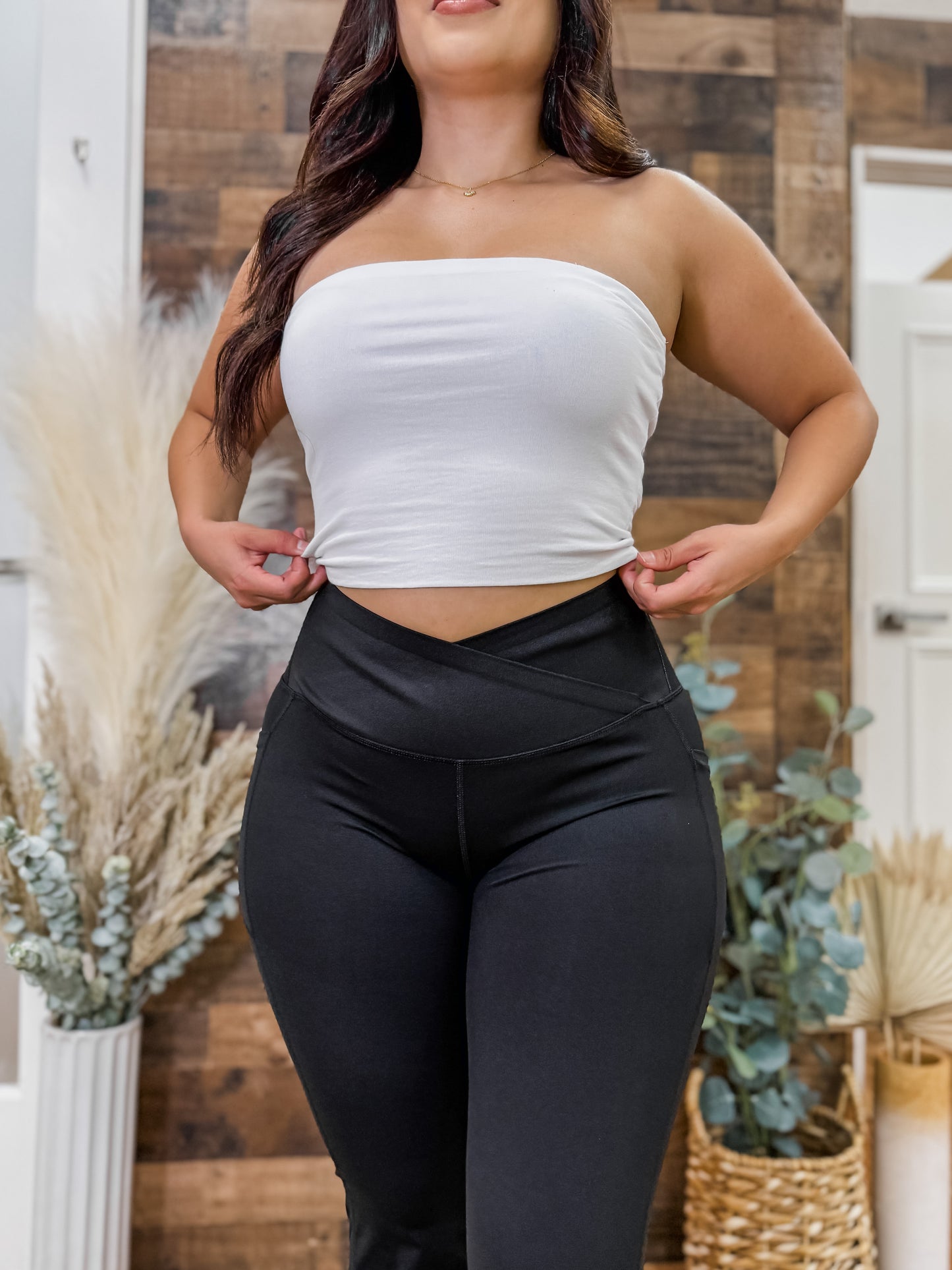 Lola Crossover Waistband Flared Leggings