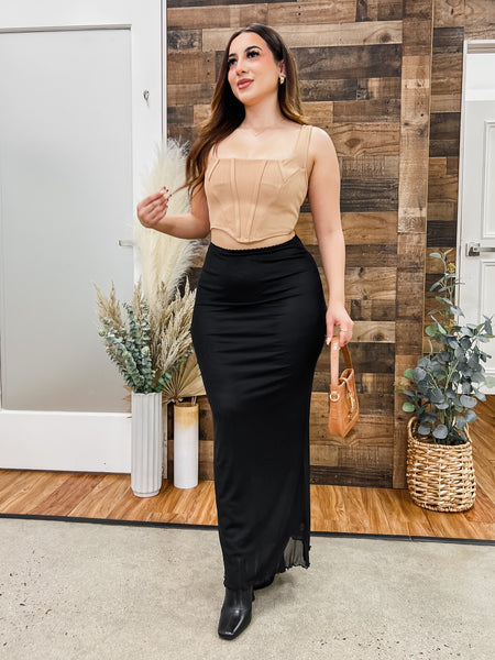 Renee Mesh Midi Skirt