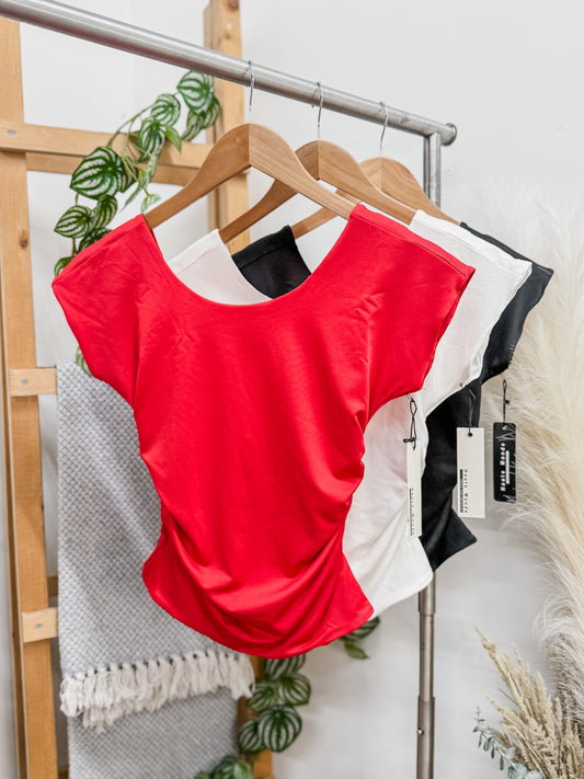 Milani Boat Neck Double Layered Top