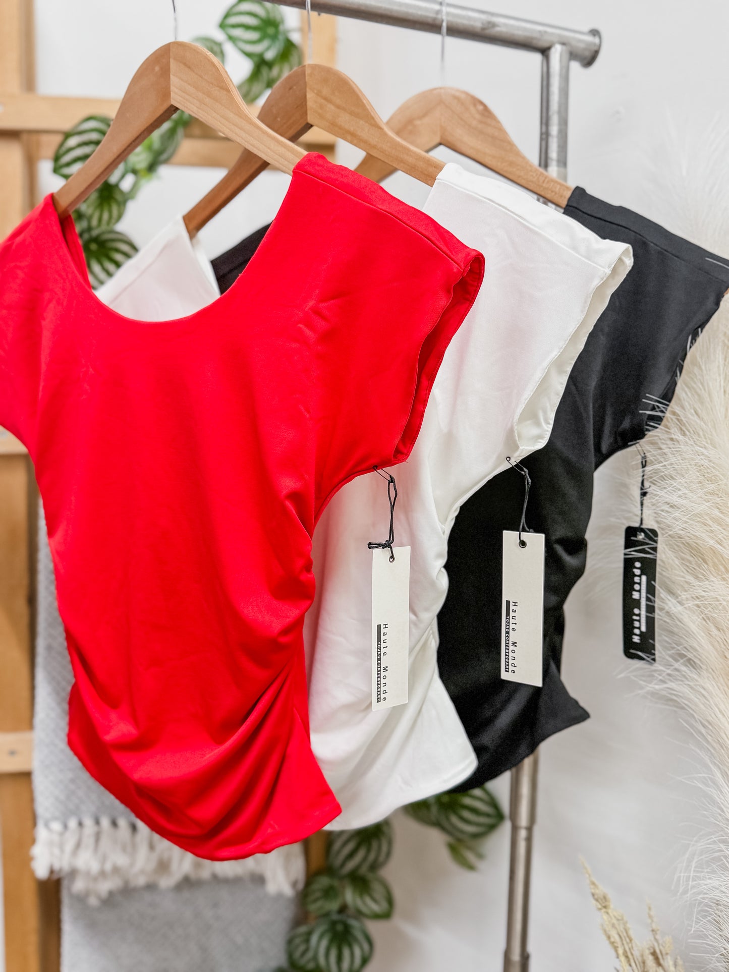 Milani Boat Neck Double Layered Top