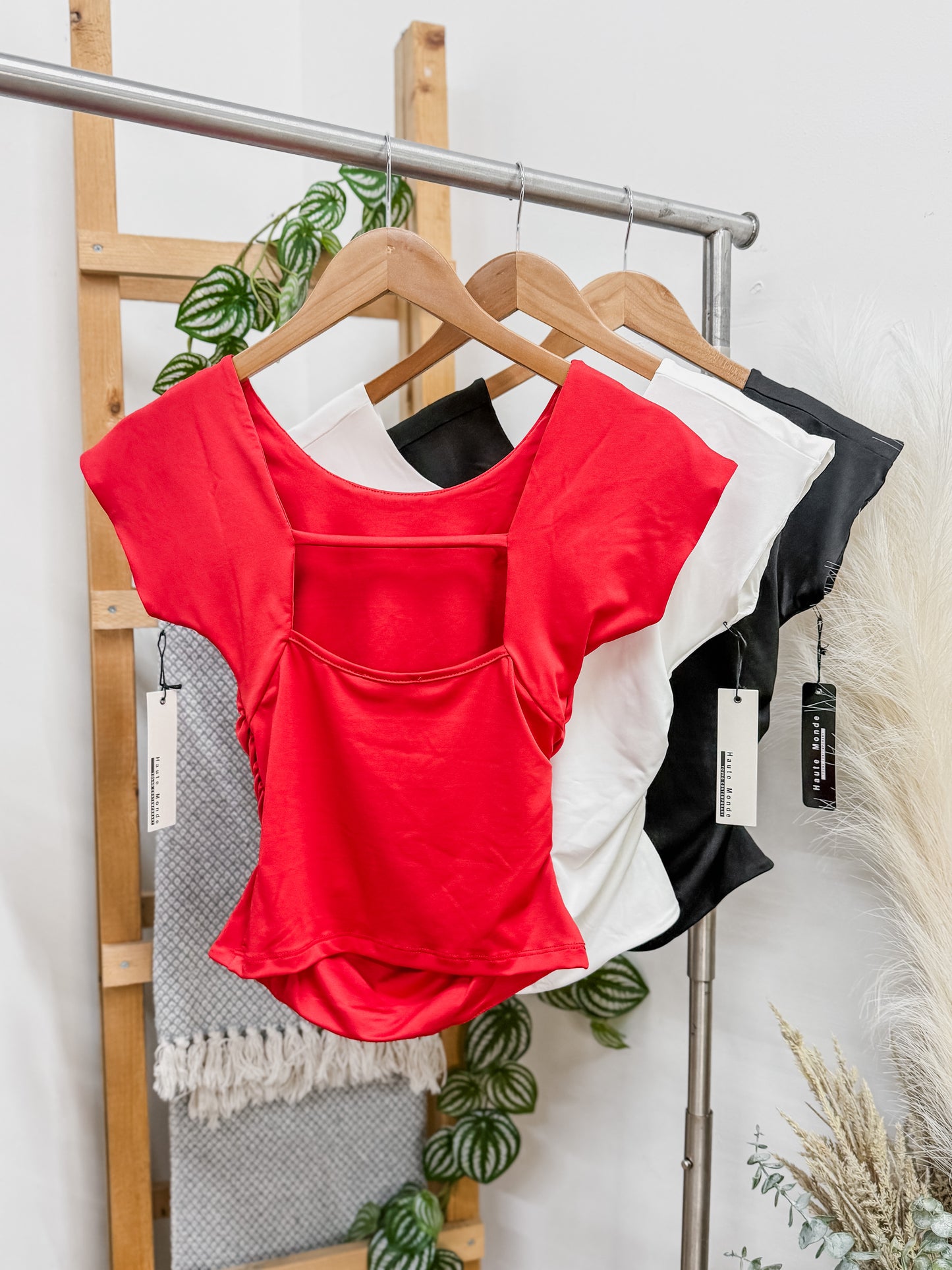 Milani Boat Neck Double Layered Top