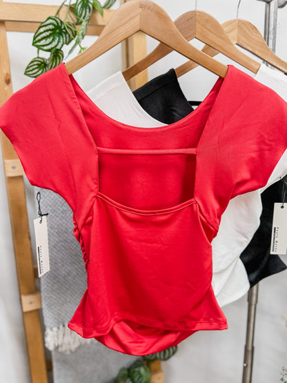 Milani Boat Neck Double Layered Top