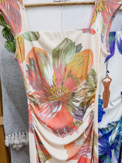 Paola Floral Cap Sleeve Dress