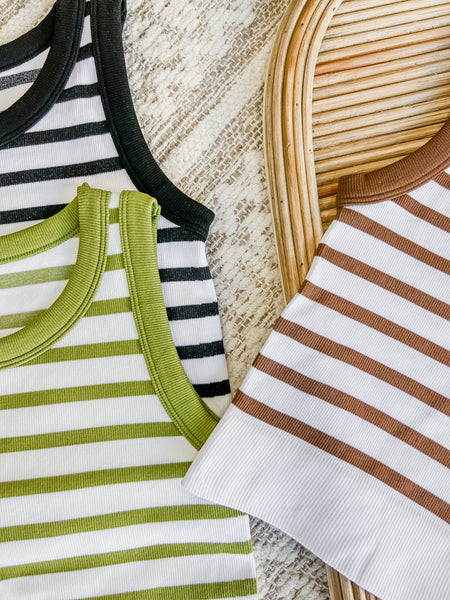 Nina Striped Stretch Tank Top