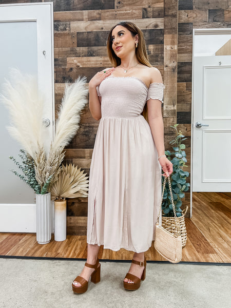 Aulani Off Shoulder Woven Dress