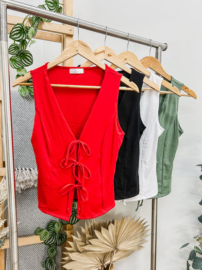 Analise Bow Ties Sleeveless Top