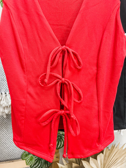 Analise Bow Ties Sleeveless Top