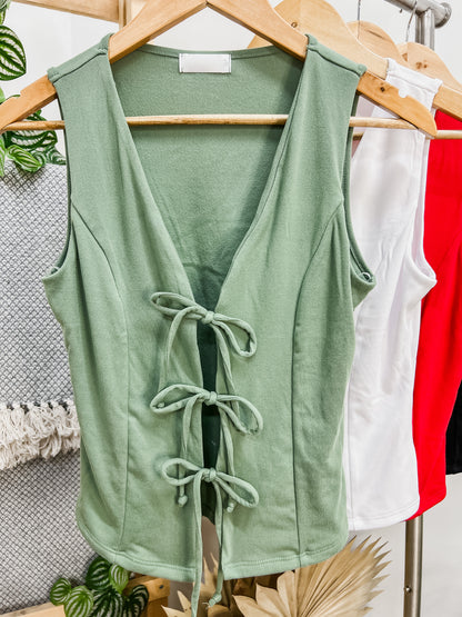 Analise Bow Ties Sleeveless Top