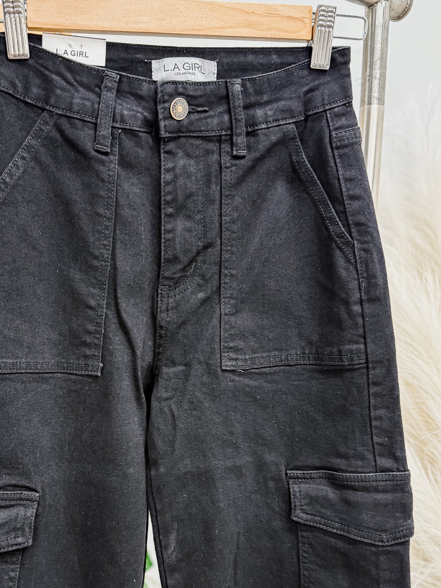 Sadie Cargo Pockets High Rise Jeans