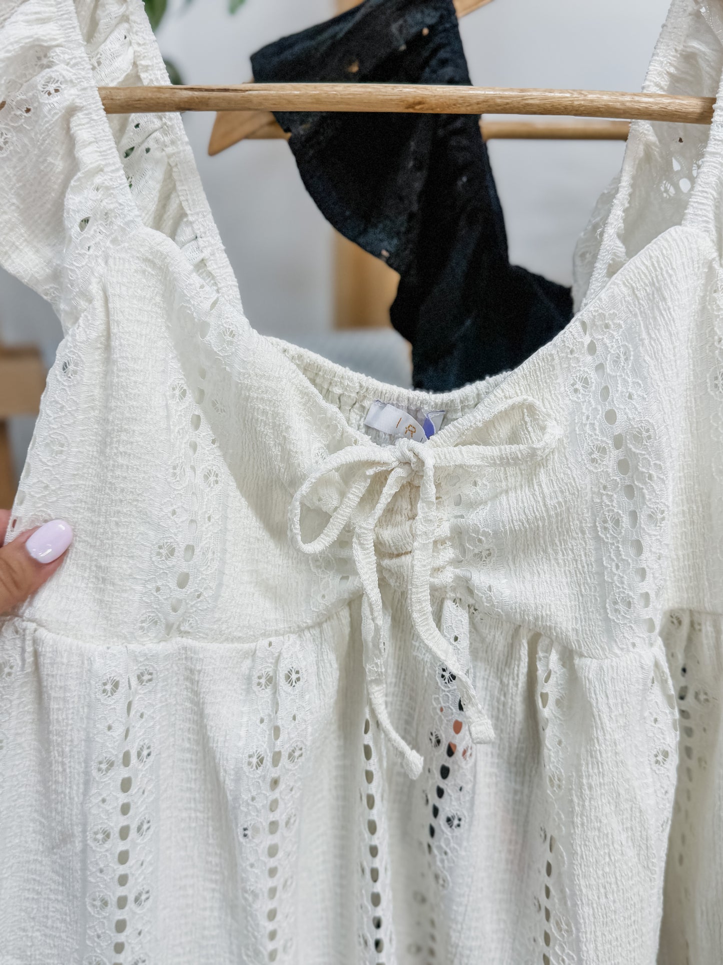 Destiny Baby Doll Pointelle Top