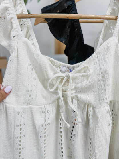 Destiny Baby Doll Pointelle Top