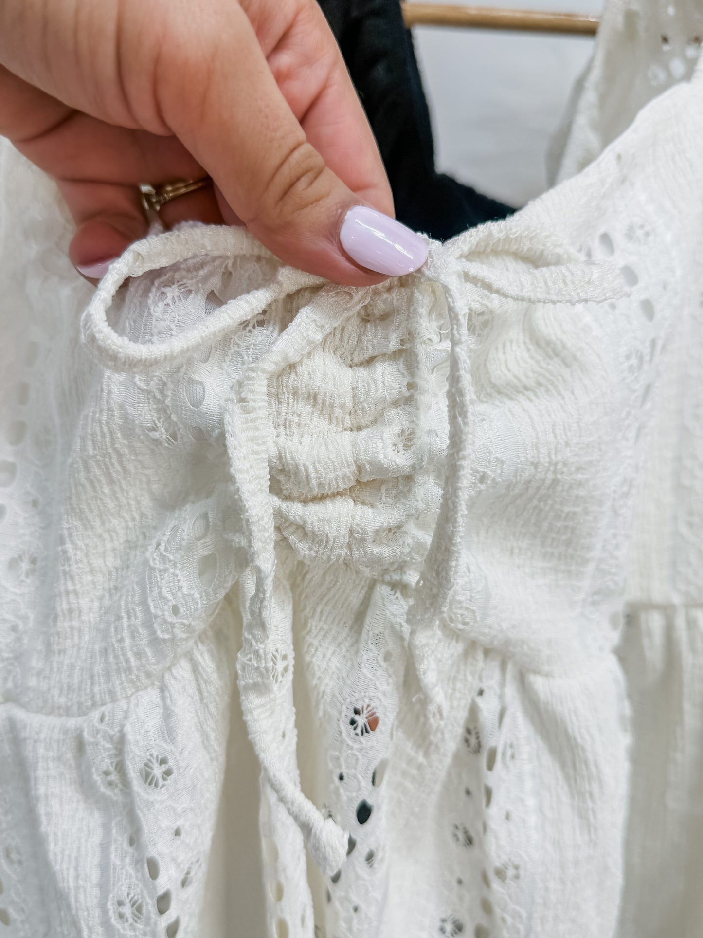 Destiny Baby Doll Pointelle Top