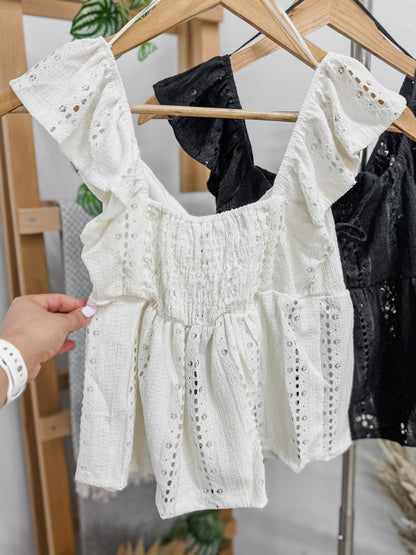 Destiny Baby Doll Pointelle Top