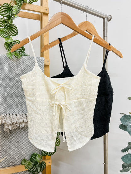 Mae Front Tie Spaghetti Strap Top