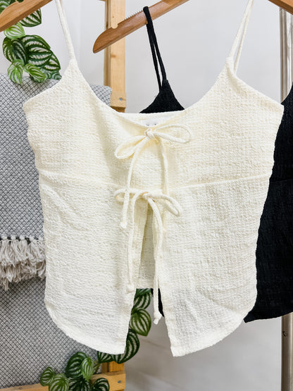 Mae Front Tie Spaghetti Strap Top