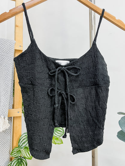 Mae Front Tie Spaghetti Strap Top