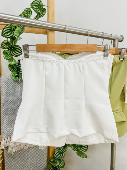 Anya Strapless Button Front Top