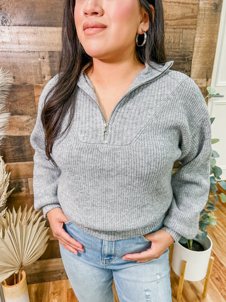 Ashlynn Half Zip Knit Sweater