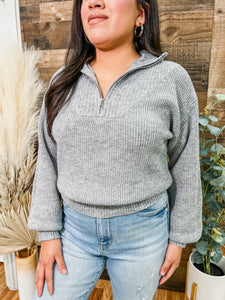 Ashlynn Half Zip Knit Sweater