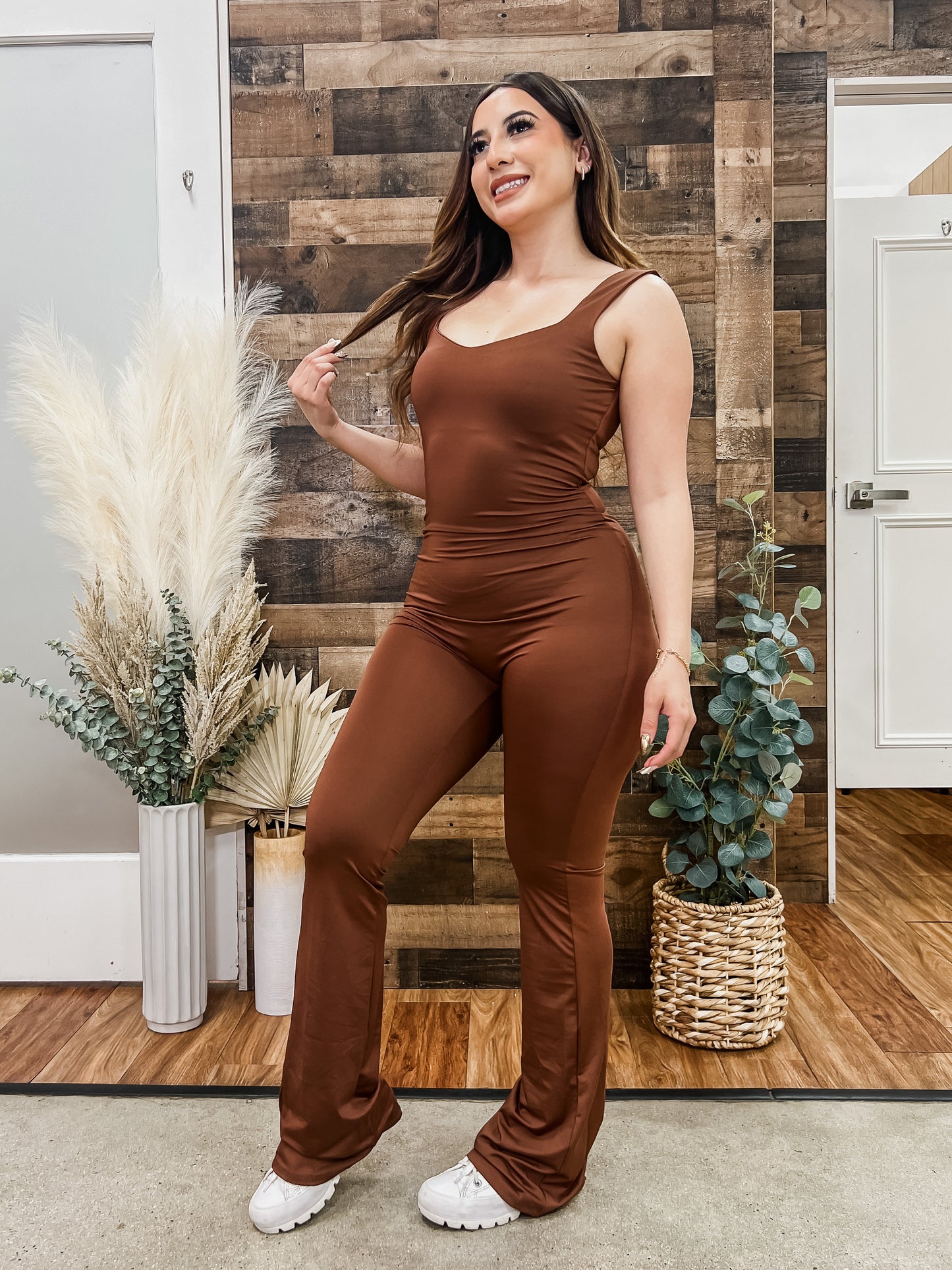 Noelle Flared Stretch Jumpsuit