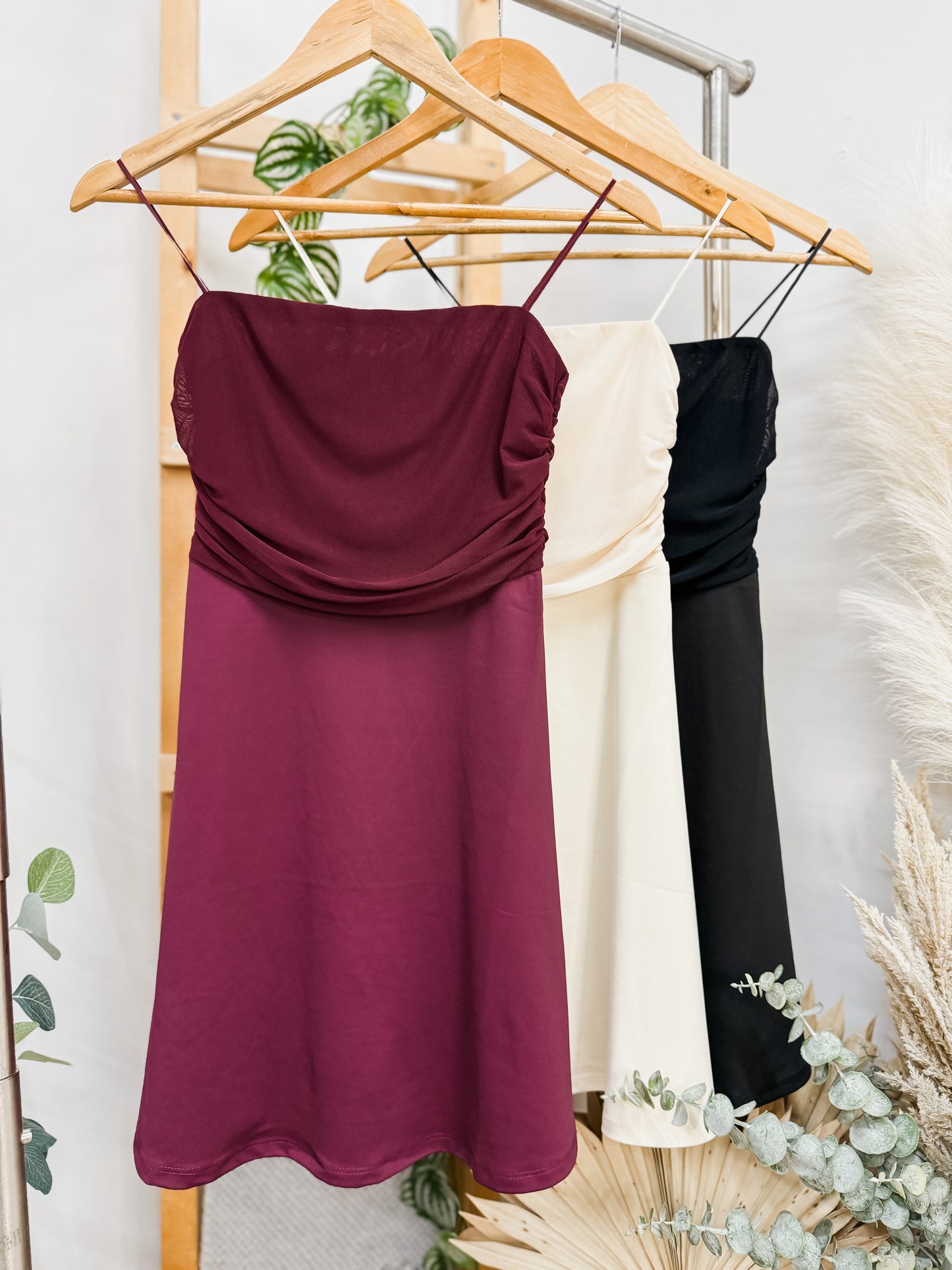 Rebecca Strapless Mesh A-Line Dress