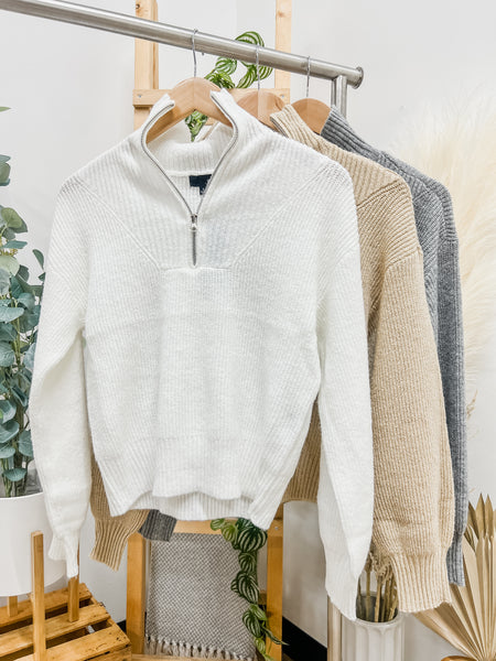 Ashlynn Half Zip Knit Sweater