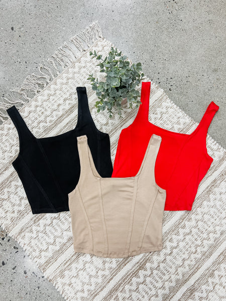 Annie Corset Look Crop Top