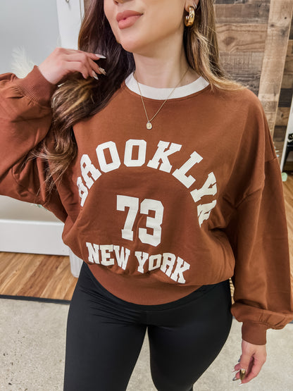 Brooklyn Girl Oversized Vintage Sweater