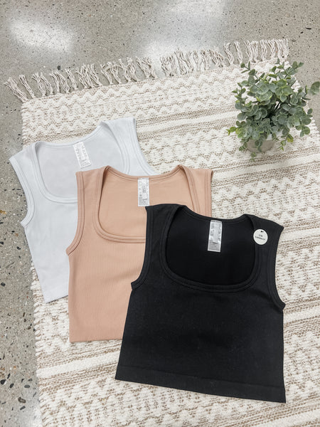 Nelly Square Neck Seamless Crop Top