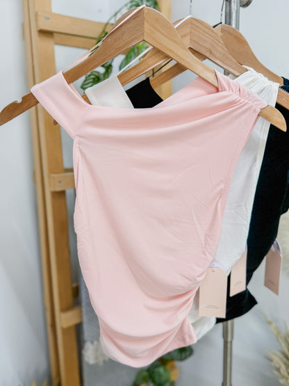 Noemi Asymmetrical Neckline Stretch Top