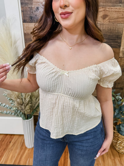 Paloma Dainty Bow Empire Waist Top