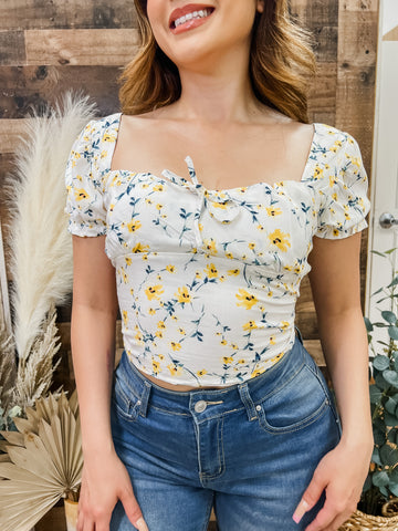 Brandi Floral Short Sleeve Top