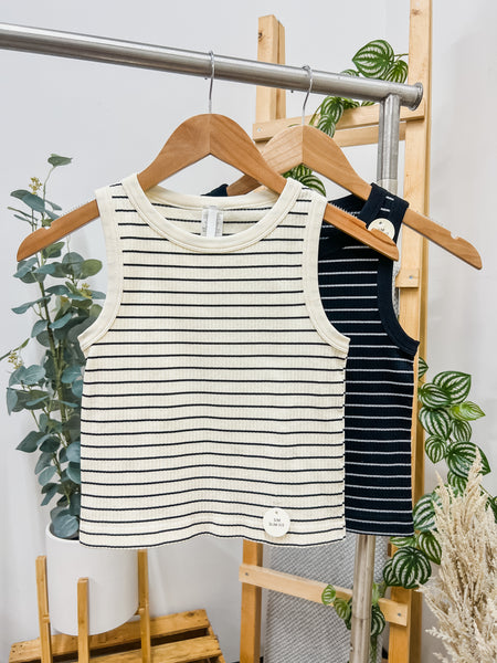 Priscilla Striped Slimming Tank Top