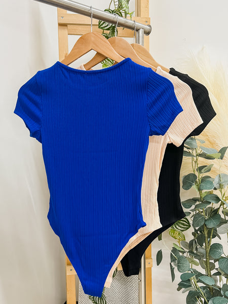 Maggie Ribbed Short Sleeve Bodysuit