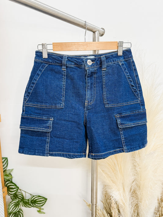 Allie Stretch Cargo Jean Shorts