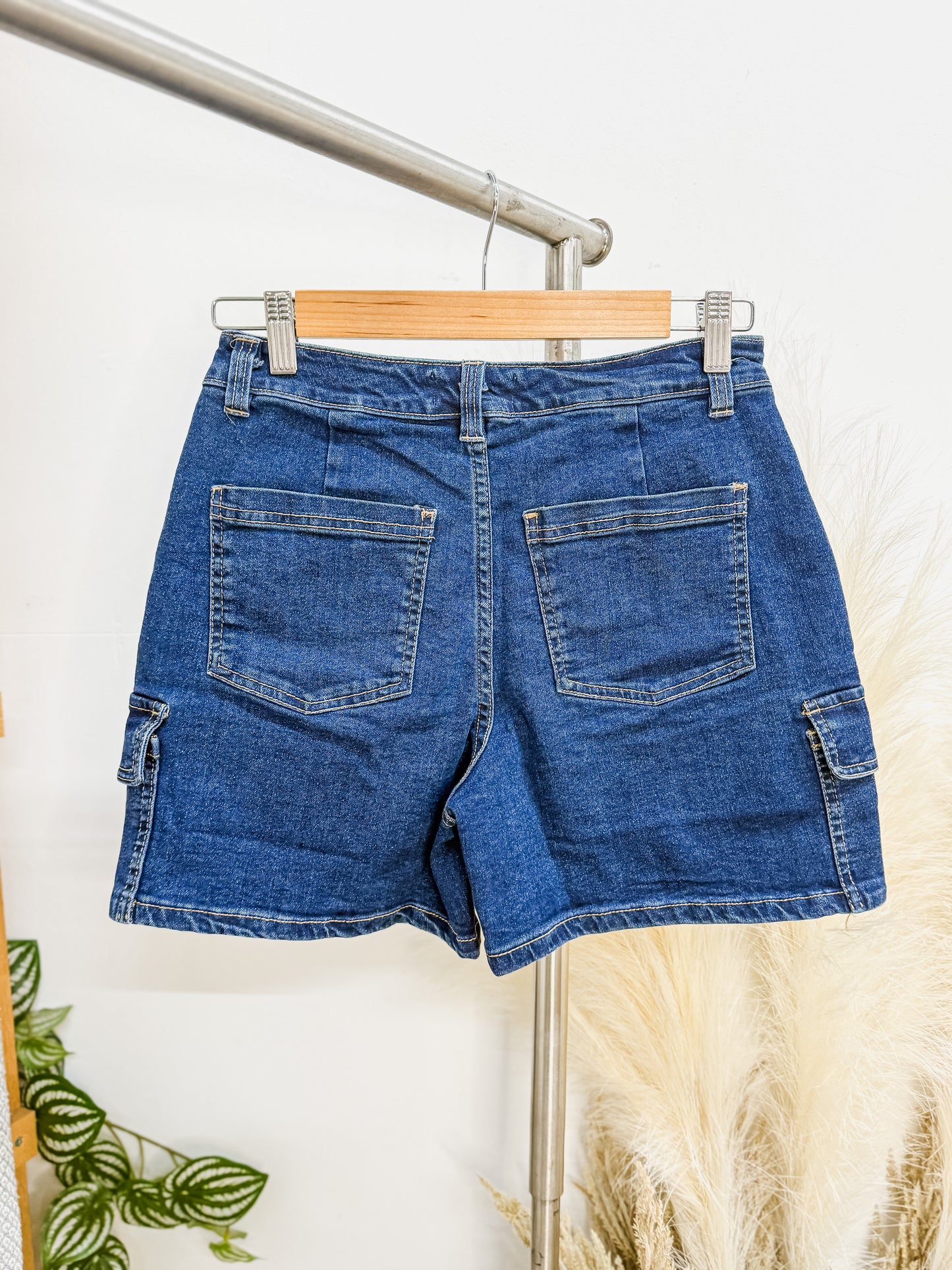 Allie Stretch Cargo Jean Shorts
