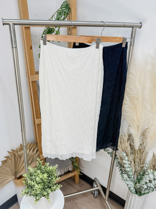 Christelle Midi Ditsy Floral Lace Skirt