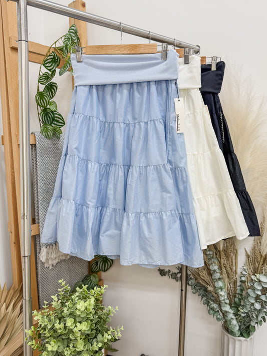 Whitney Tiered Midi Skirt