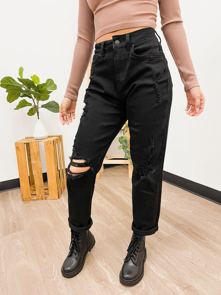 Whitney Distressed Mom Jeans