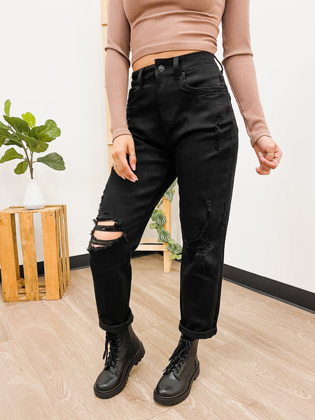 Whitney Distressed Mom Jeans