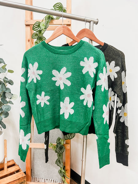 Daisy Boxy Fit Knit Sweater