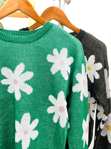 Daisy Boxy Fit Knit Sweater