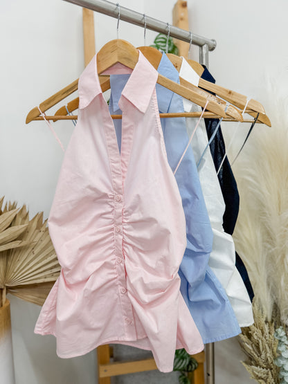 Adeline Collared Sleeveless Top