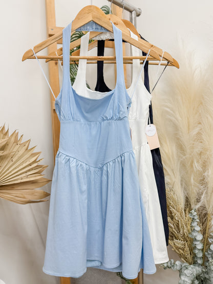 Leslie Halter Basque Waist Dress