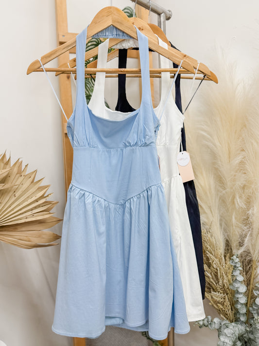 Leslie Halter Basque Waist Dress