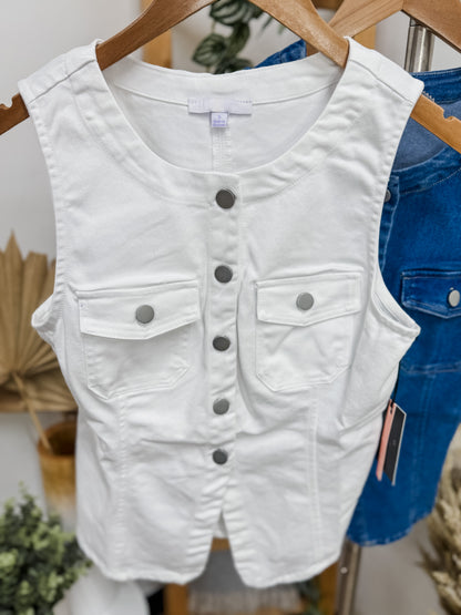 Scarlett Denim Stretch Vest Top