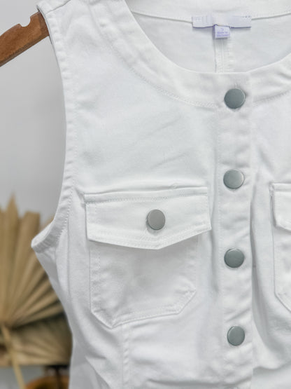Scarlett Denim Stretch Vest Top