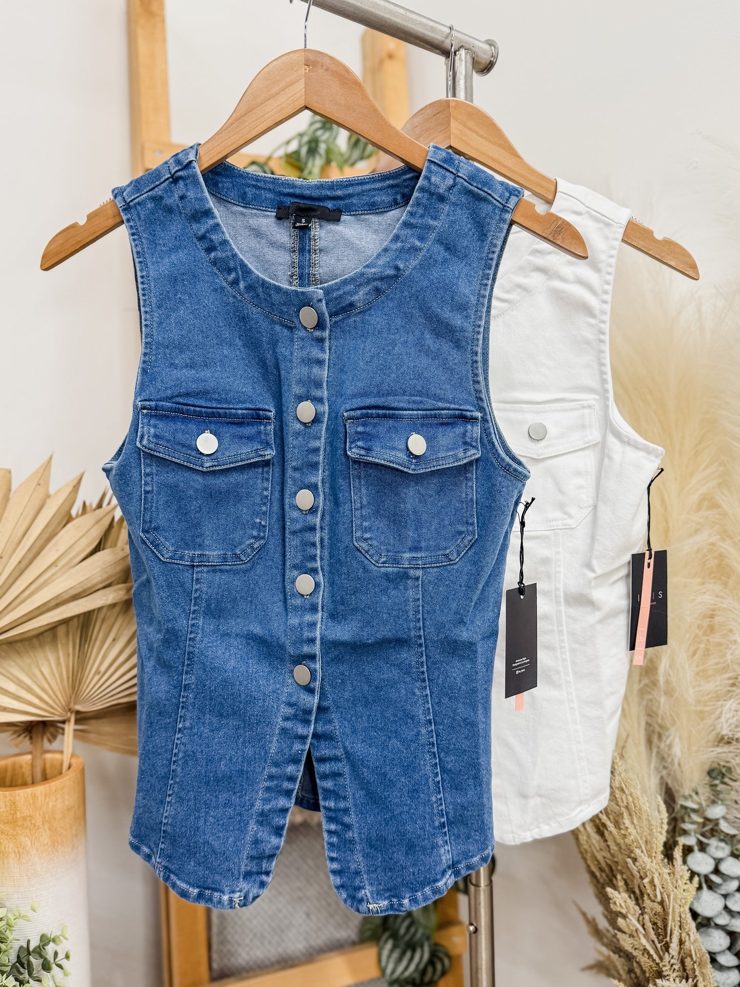 Scarlett Denim Stretch Vest Top