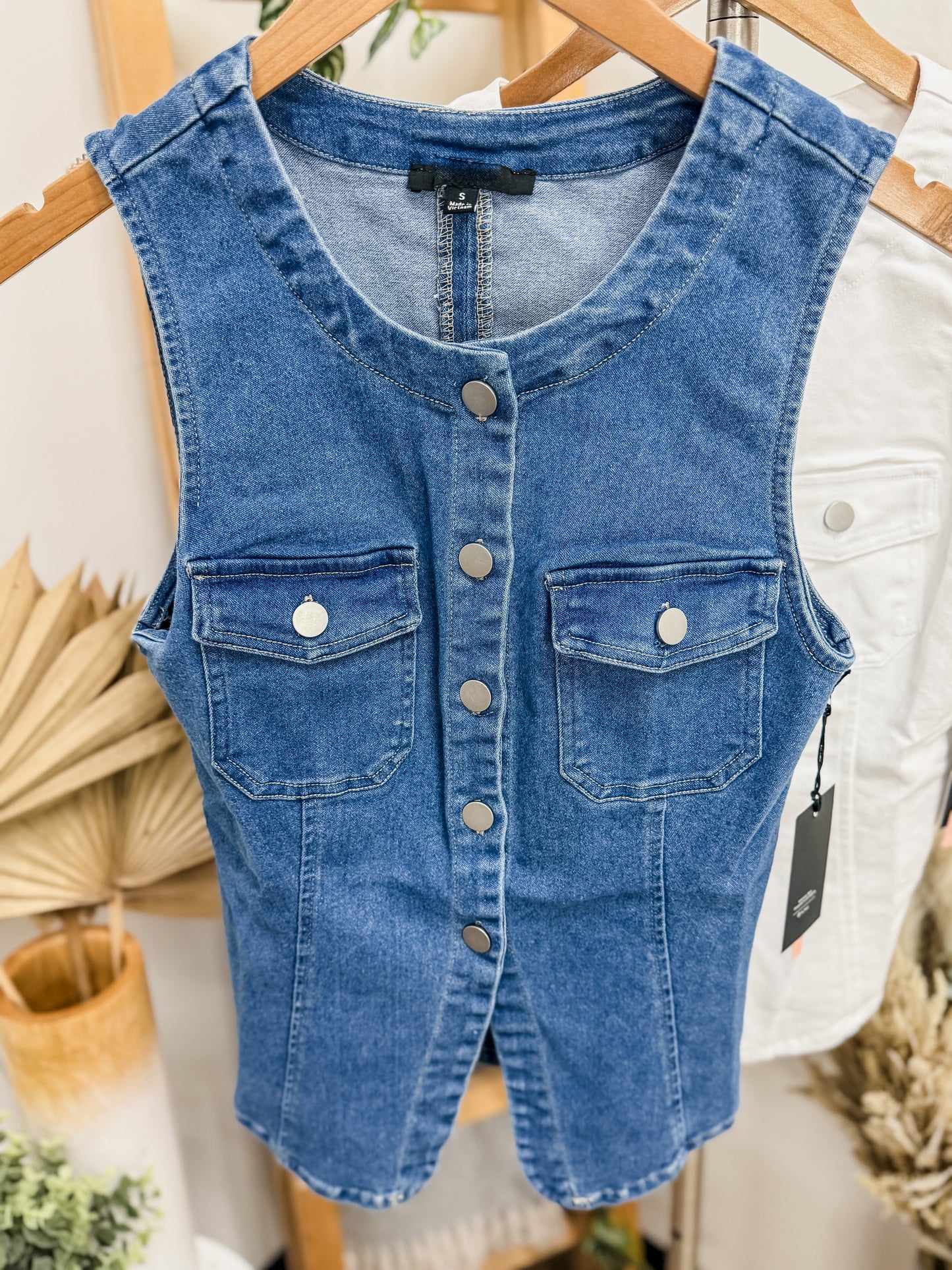 Scarlett Denim Stretch Vest Top